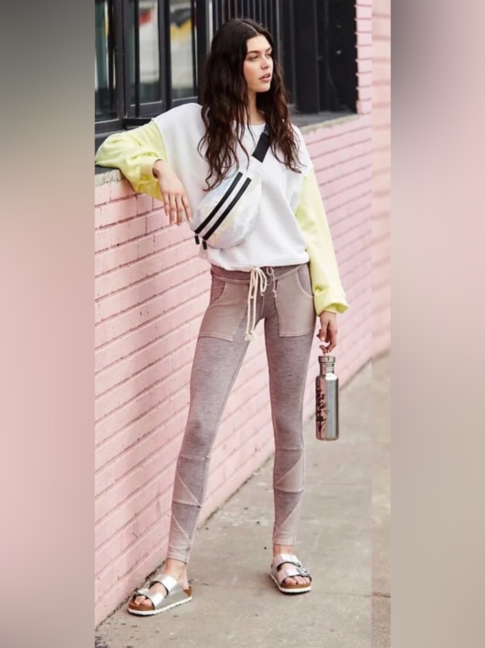 Free People Movement Kyoto High rise in Mocha Taupe Leggings